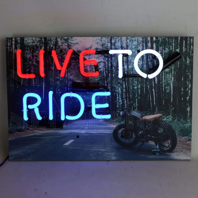 NEONETICS JUNIOR LIVE TO RIDE NEON SIGN - The Bar Warehouse