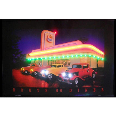 NEONETICS ROUTE 66 DINER NEON/LED PICTURE - The Bar Warehouse