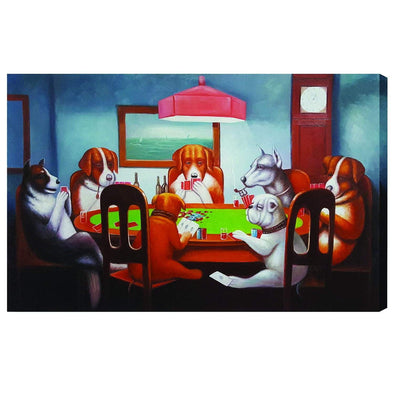 RAM Game Room- OIL PAINTING ON CANVAS - FRIEND IN NEED - The Bar Warehouse