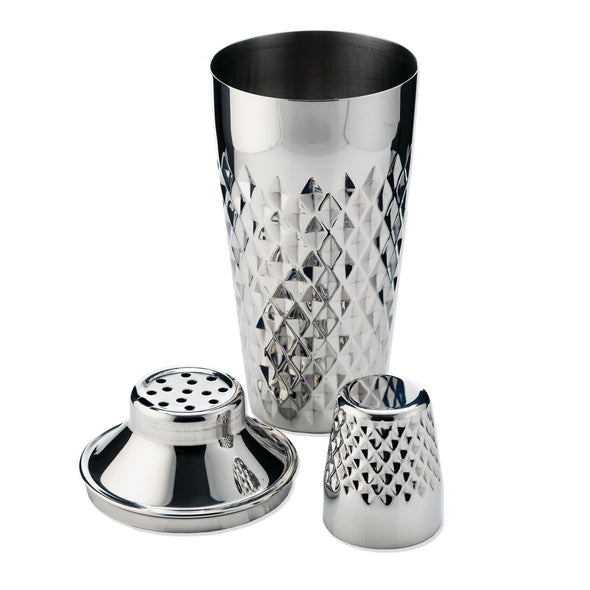 Barware - Cocktail Shaker - Admiral Stainless Steel Faceted By Viski