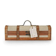 1 Bottle Vintage Striped Trunk Wine Box by Twine - alternate angle