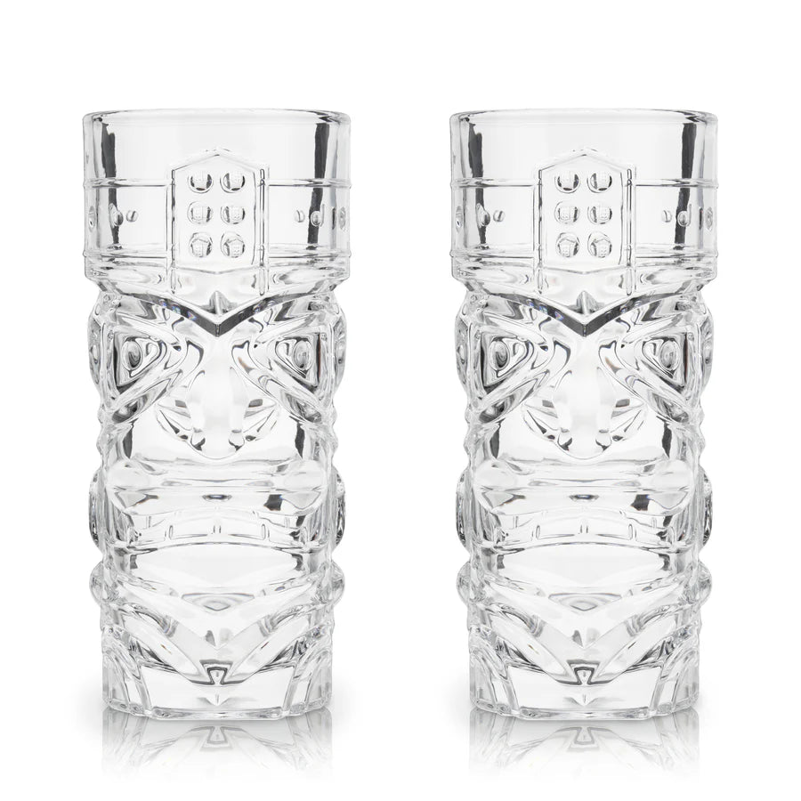 Viski Pacific Crystal Tiki Glasses, Set of 2