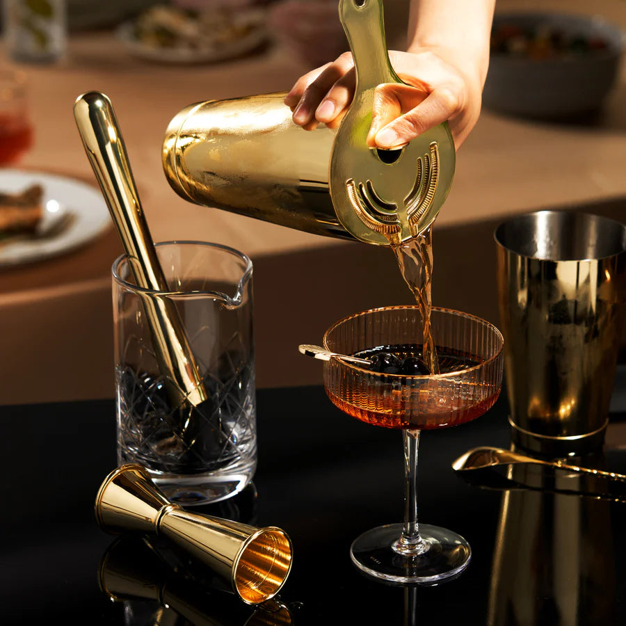 Viski Belmont 7-Piece Barware Set in Gold