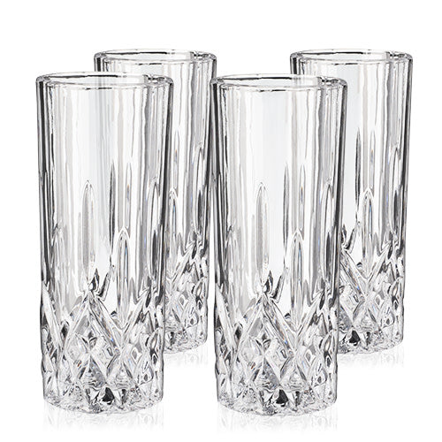 Viski Admiral Crystal Highball Glasses, Set of 4
