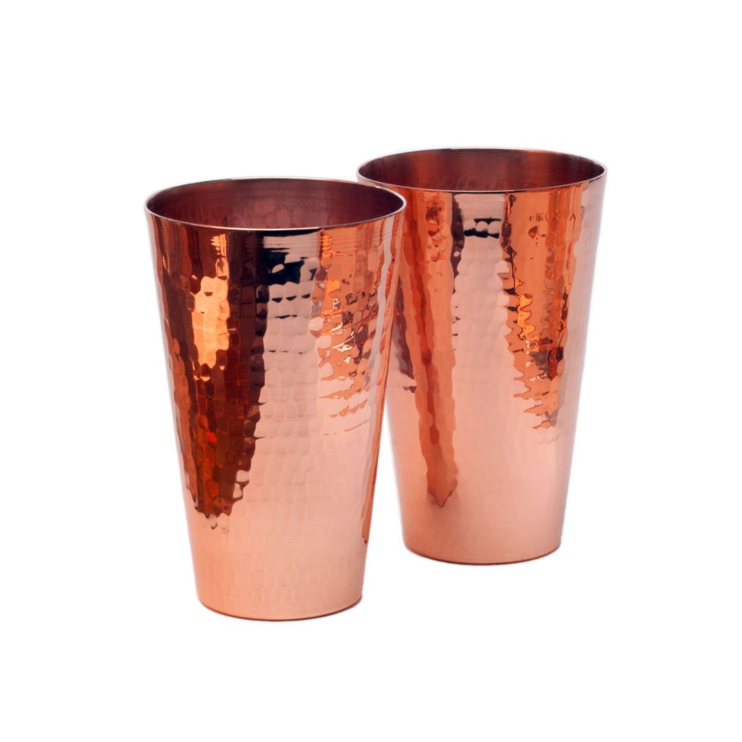Copper Iced Tea Cup - detail view