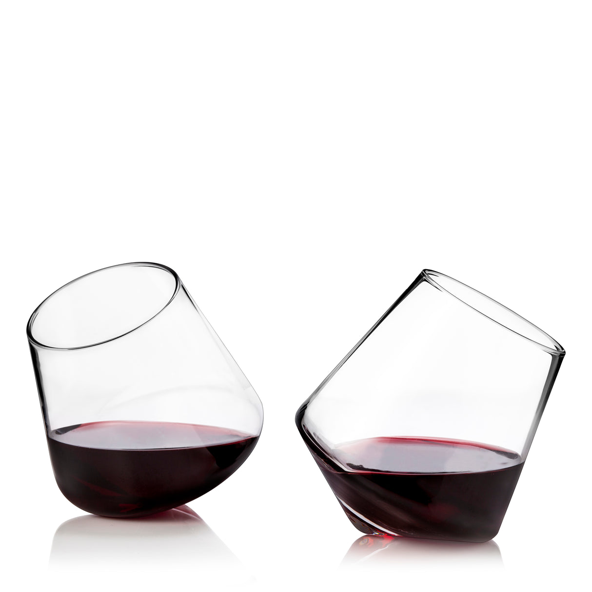 Rolling Crystal Wine Glasses, Set of 2 by Viski barware