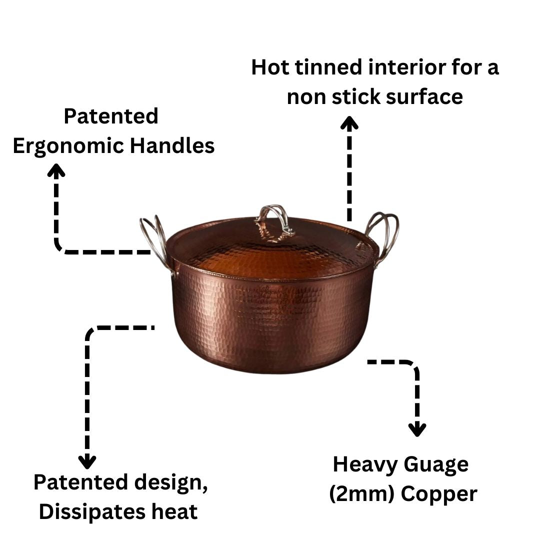 Beautiful and Big Copper Dutch Ovens - angle 8