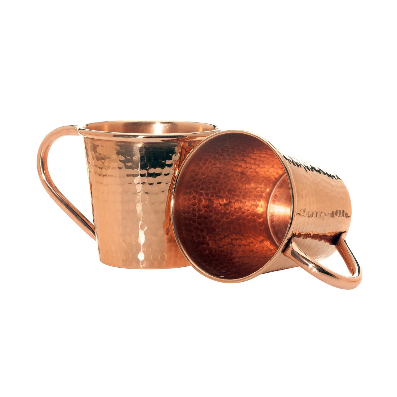 Solid Copper Mule Mug, Copper Handle, 18 oz - in use
