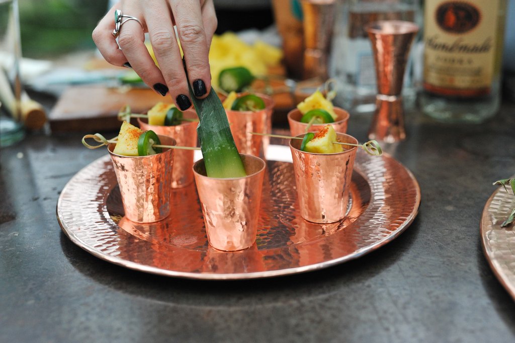 Sharpshooter Copper Shot Cups - lifestyle shot