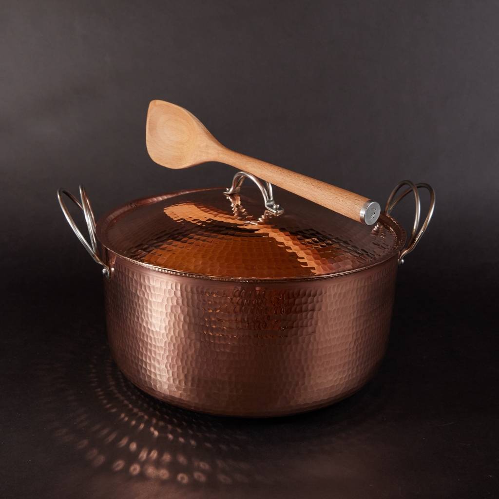 Beautiful and Big Copper Dutch Ovens - alternate angle