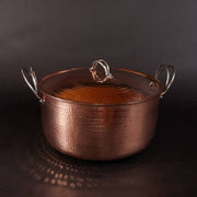 Beautiful and Big Copper Dutch Ovens - detail view