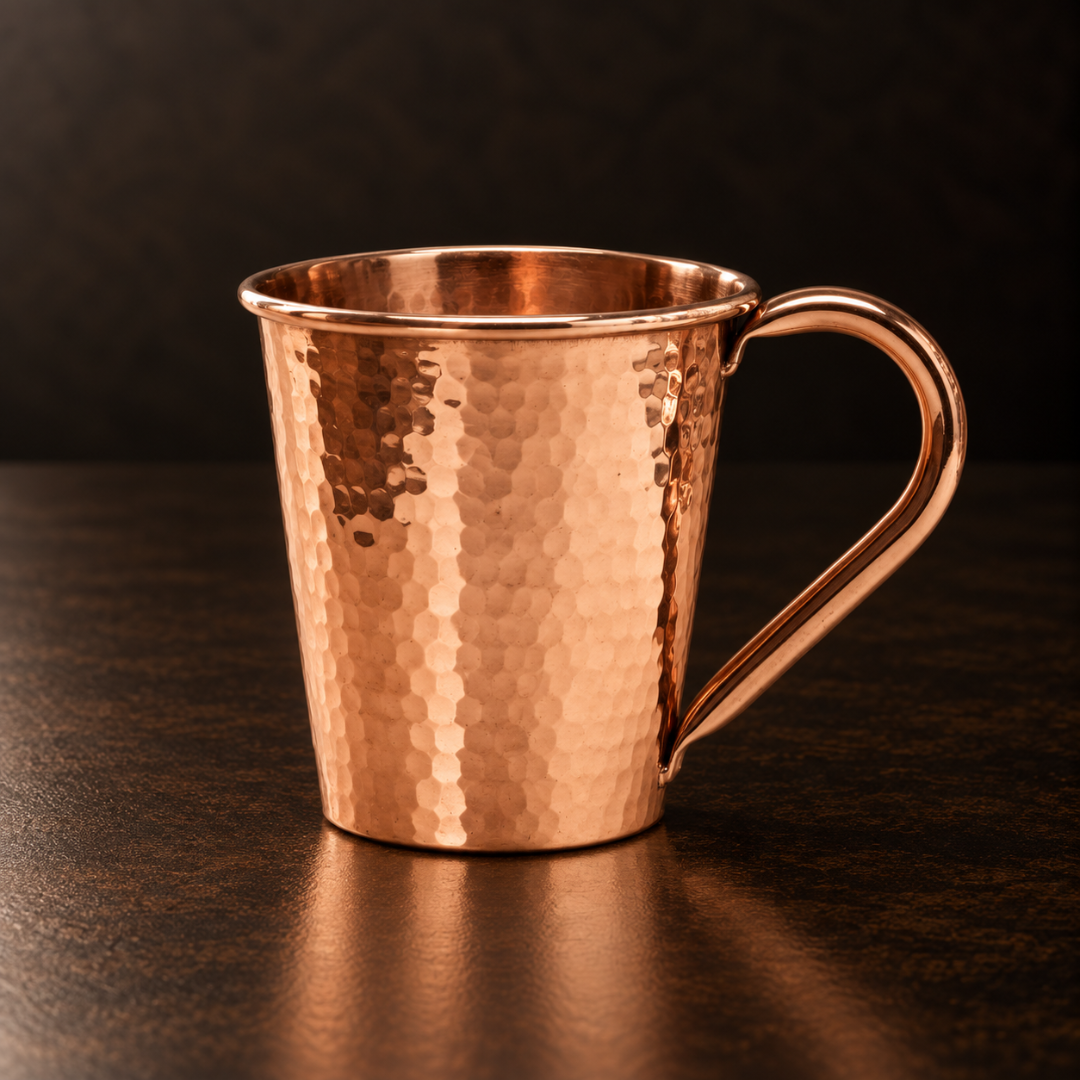 Solid Copper Mule Mug, Copper Handle, 18 oz