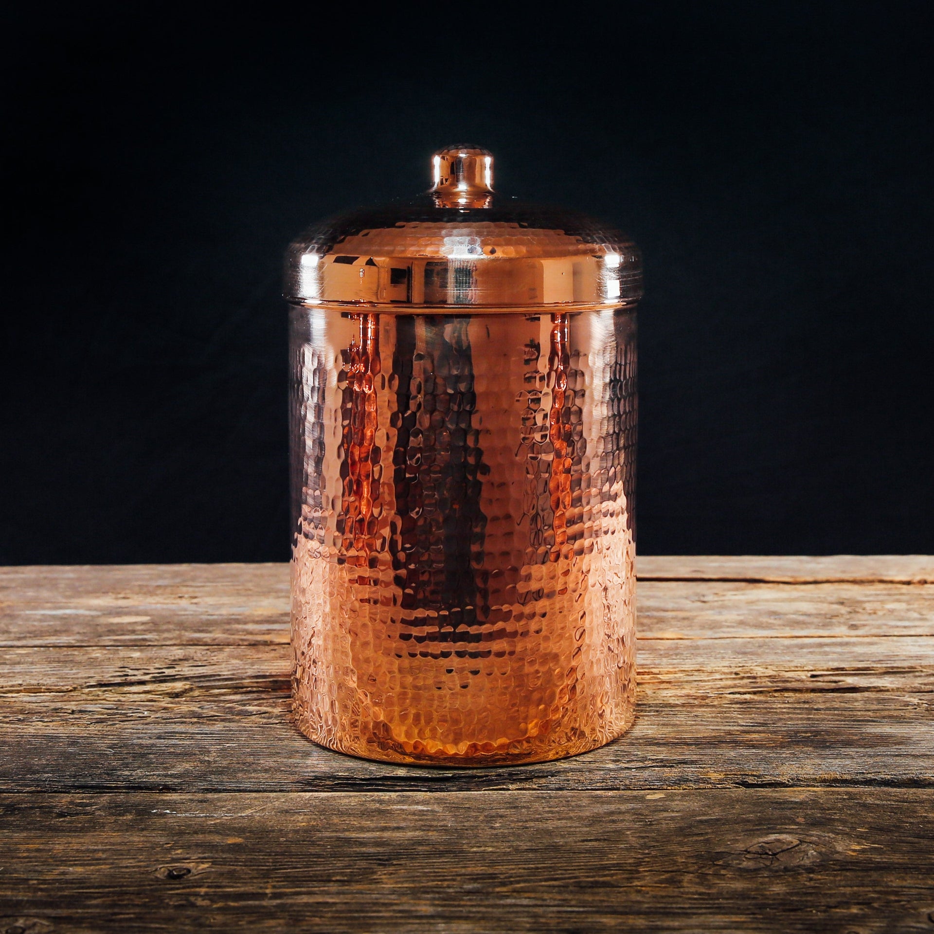 Copper Kitchen Compost Bin (Canisters) hammered copper