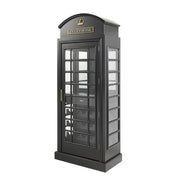 RAM Game Room Old English Telephone Booth Bar Cabinet - alternate angle
