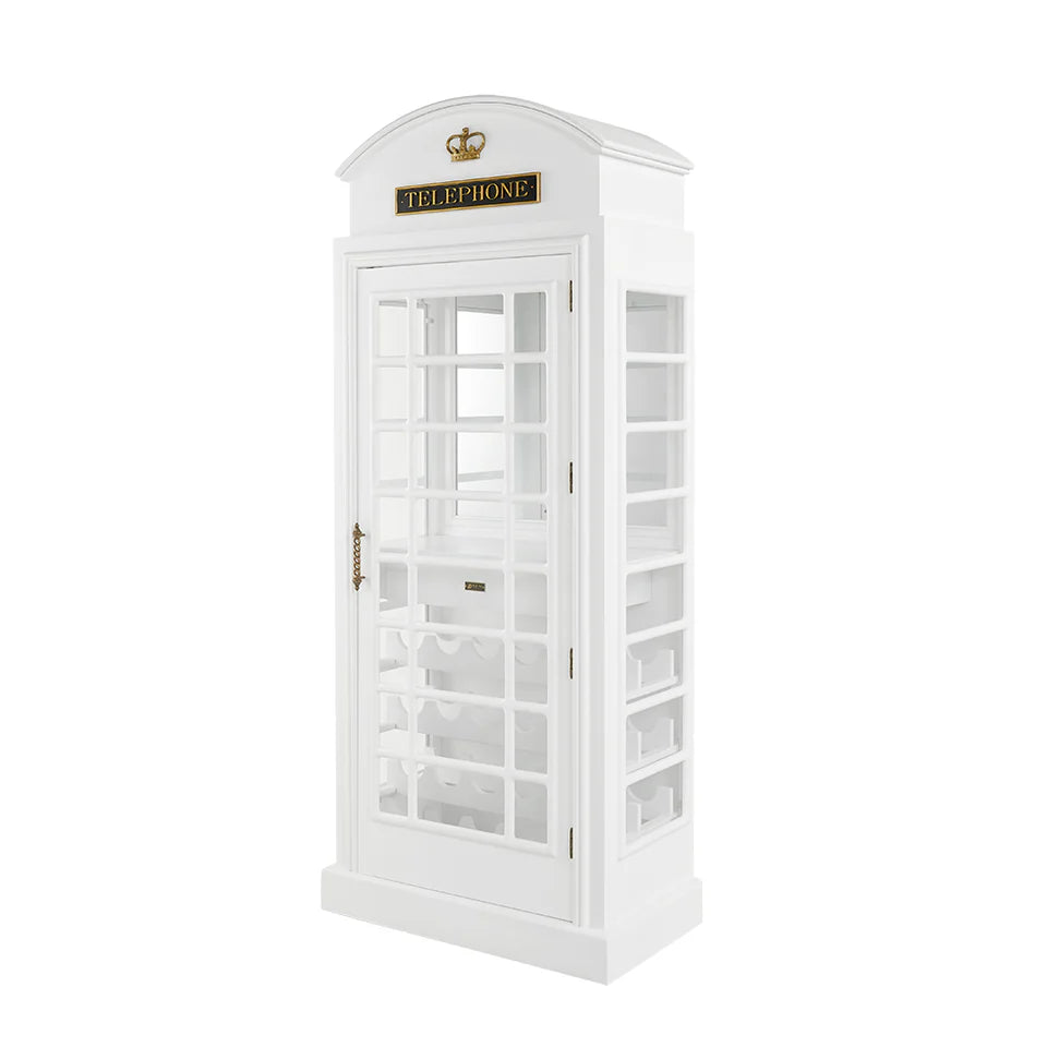 RAM Game Room Old English Telephone Booth Bar Cabinet - angle 7