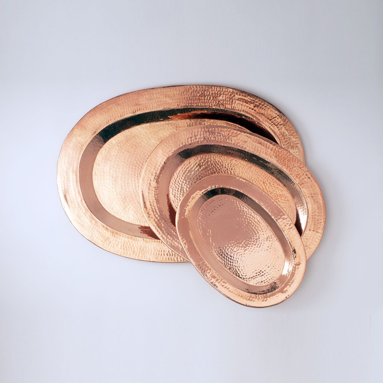 Thessaly Oval Copper Platter - detail view