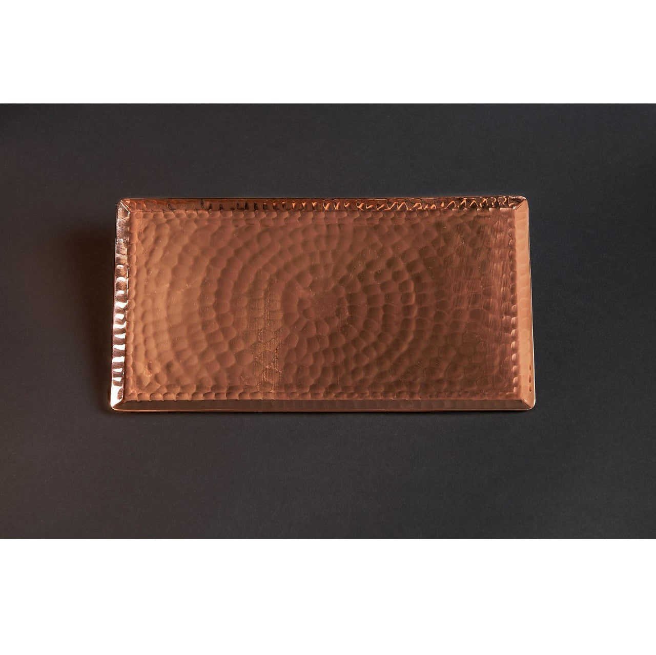 Chequer Copper Serving Tray - detail view