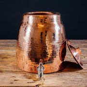 Niagara Copper Water Dispenser with Lid hammered copper