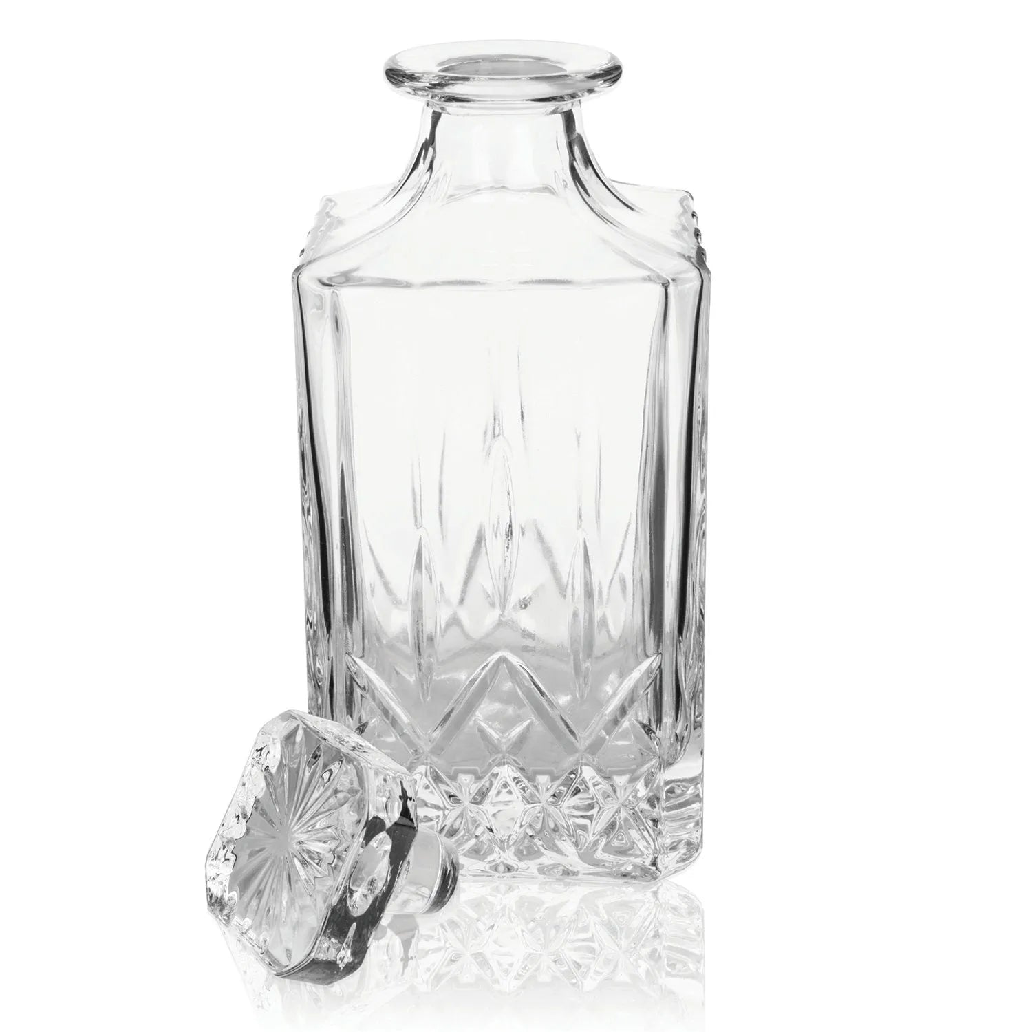 Admiral Crystal Liquor Decanter by Viski - detail view