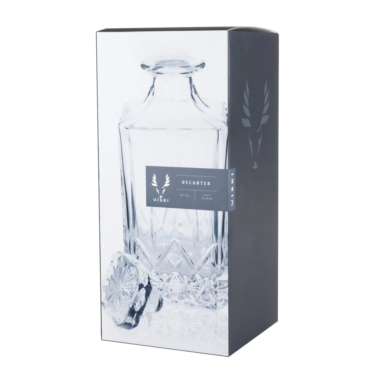 Admiral Crystal Liquor Decanter by Viski - alternate angle