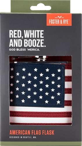 American Flag Flask by Foster & Rye - detail view
