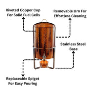 Arcadia Copper Drink Dispenser For Hot And Cold Beverage - detail view