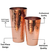 Boston Copper Cocktail Shaker Set - in use