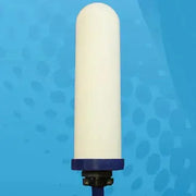 White CeraMetix 7" Slimline GF ceramic gravity water filter with blue base.