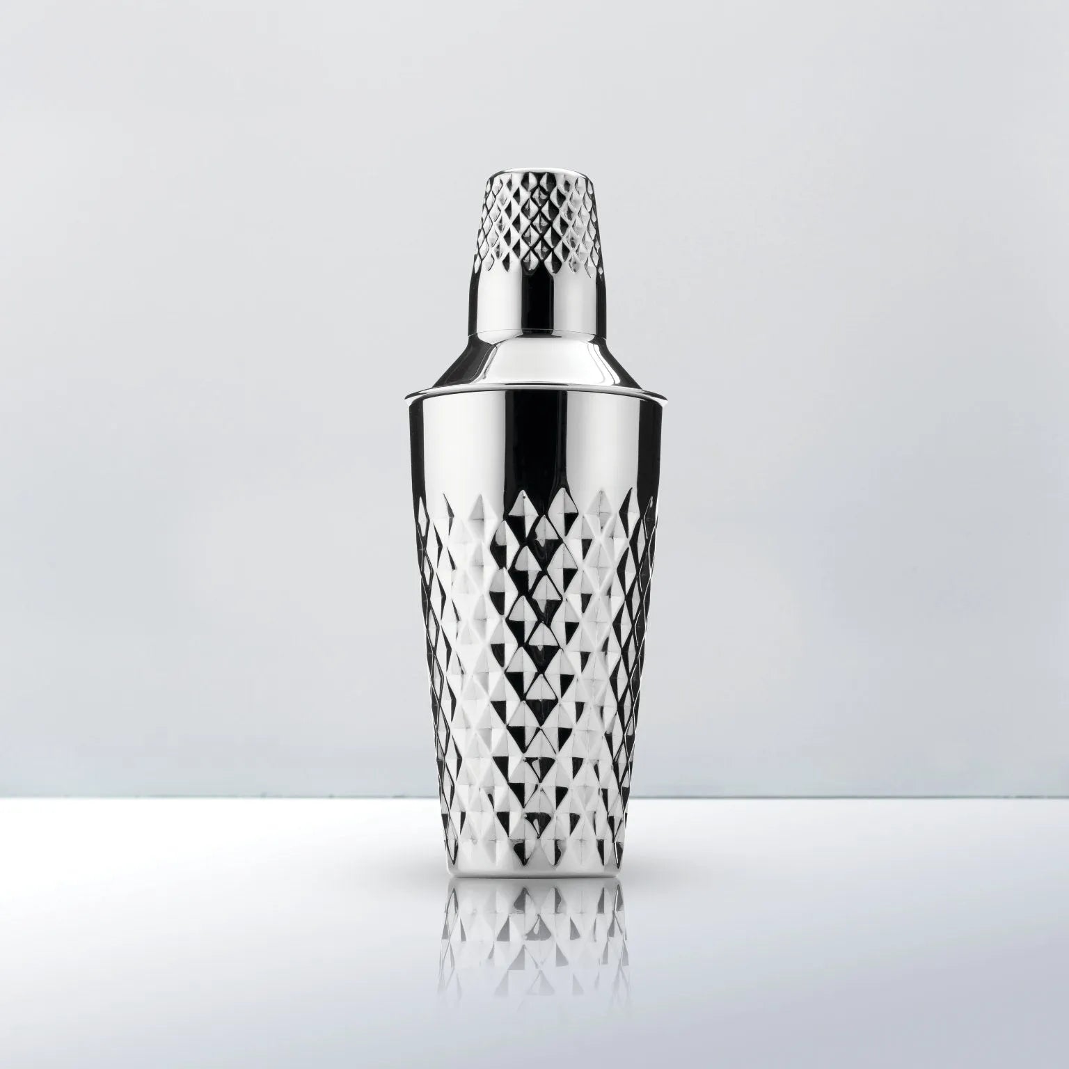 Irving Faceted Cocktail Shaker in Stainless Steel by Viski - alternate angle