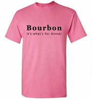 Whiskey T Shirt - Bourbon It's What's For Dinner - detail view
