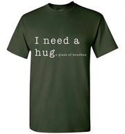 Whiskey T Shirt - I Need a Huge Glass of Bourbon - packaging