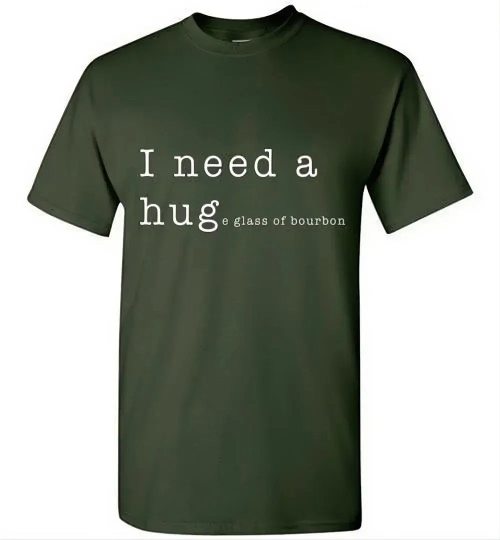 Whiskey T Shirt - I Need a Huge Glass of Bourbon - packaging