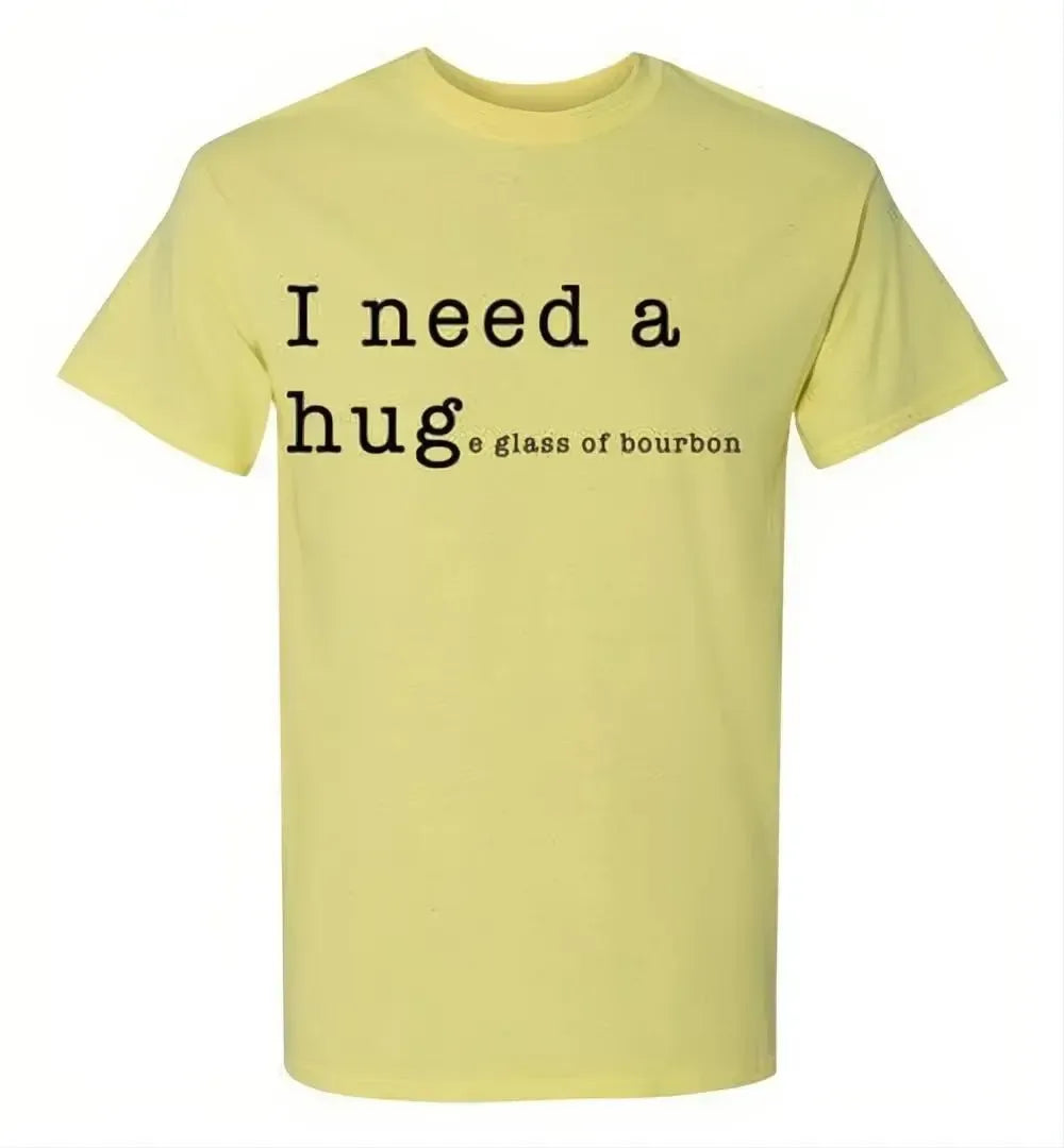 Whiskey T Shirt - I Need A Huge Glass Of Bourbon - alternate angle