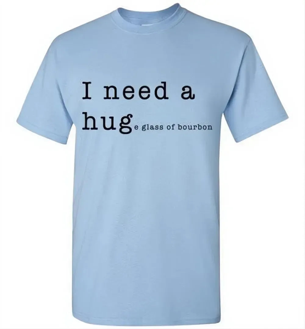 Whiskey T Shirt - I Need A Huge Glass Of Bourbon - in use