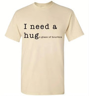 Whiskey T Shirt - I Need A Huge Glass Of Bourbon - packaging