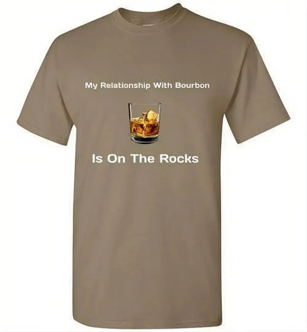 Whiskey T Shirt -Relationship On The Rocks - detail view