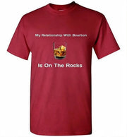 Whiskey T Shirt -Relationship On The Rocks - alternate angle