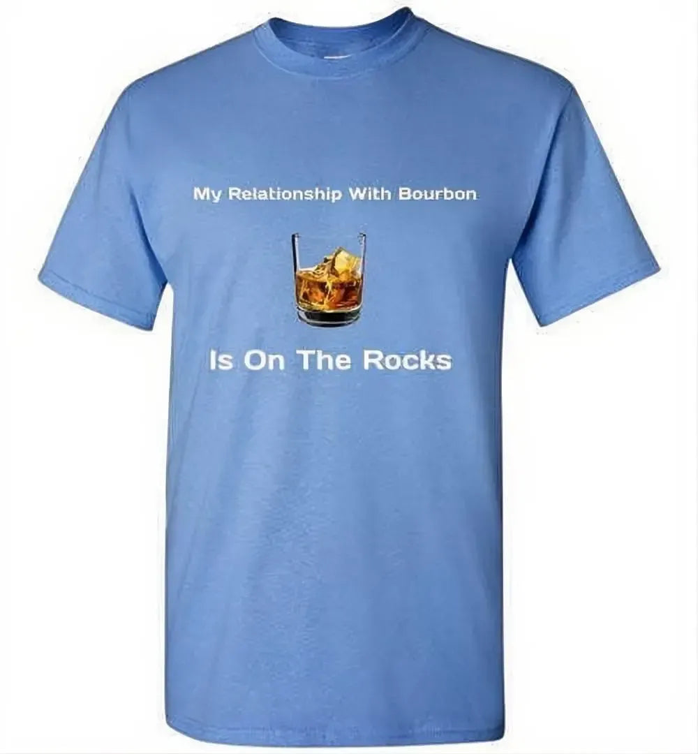 Whiskey T Shirt -Relationship On The Rocks - in use
