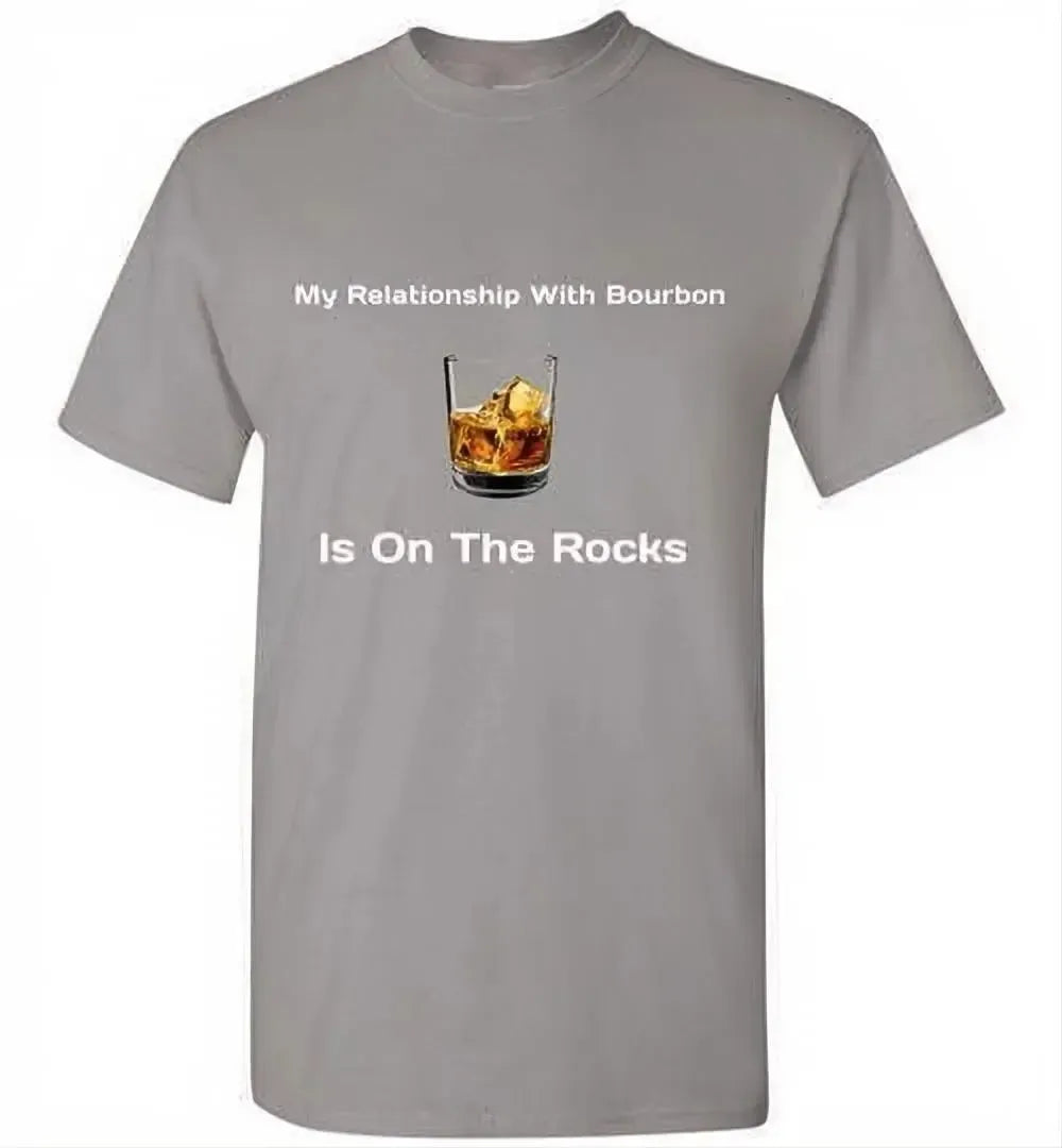 Whiskey T Shirt -Relationship On The Rocks - lifestyle shot