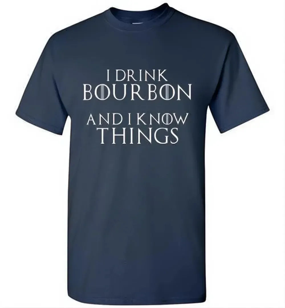 Whiskey T-Shirt - I Drink Bourbon And I Know Things - Dark - angle 7