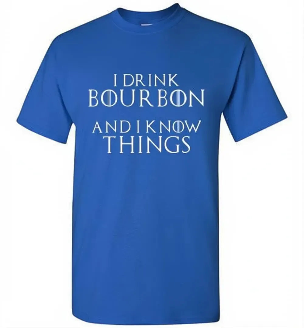 Whiskey T-Shirt - I Drink Bourbon And I Know Things - Dark - angle 8
