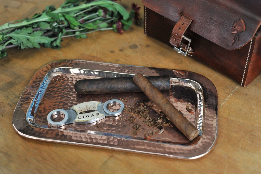 Copper Charolita Tray - in use