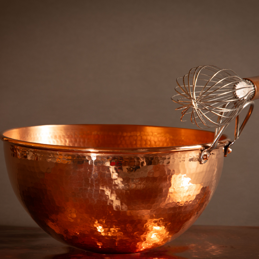 Copper Mixing Bowls - alternate angle