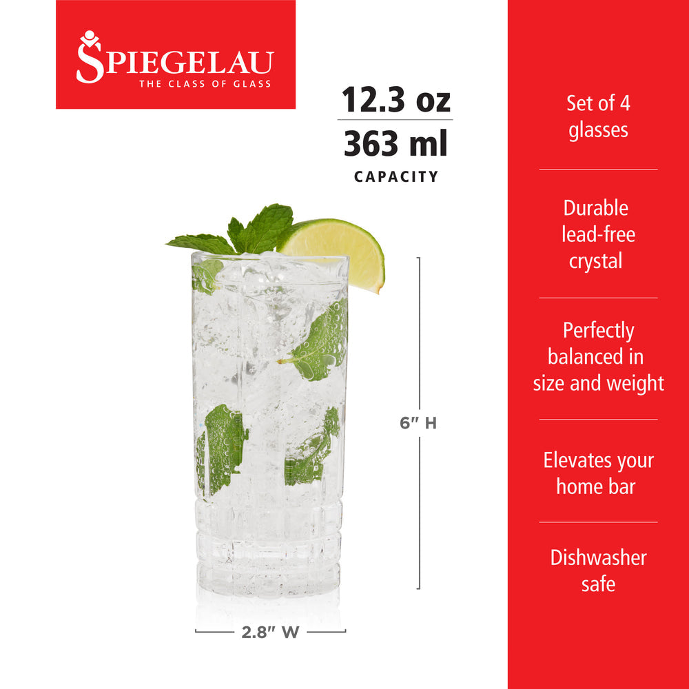 Spiegelau Perfect Longdrink Glass, Set of 4