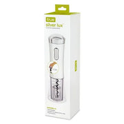 Silver Lux Electric Corkscrew by TRUE - in use