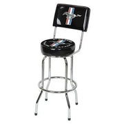 Ford Mustang Bar Stool with Backrest wood