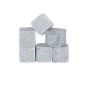 Glacier Rocks Soapstone Cubes, Set of 6 by Viski - detail view