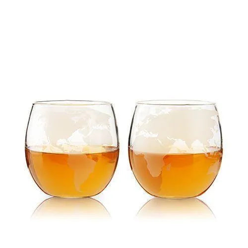 Globe Whiskey Tumblers Set of 2 By Viski barware