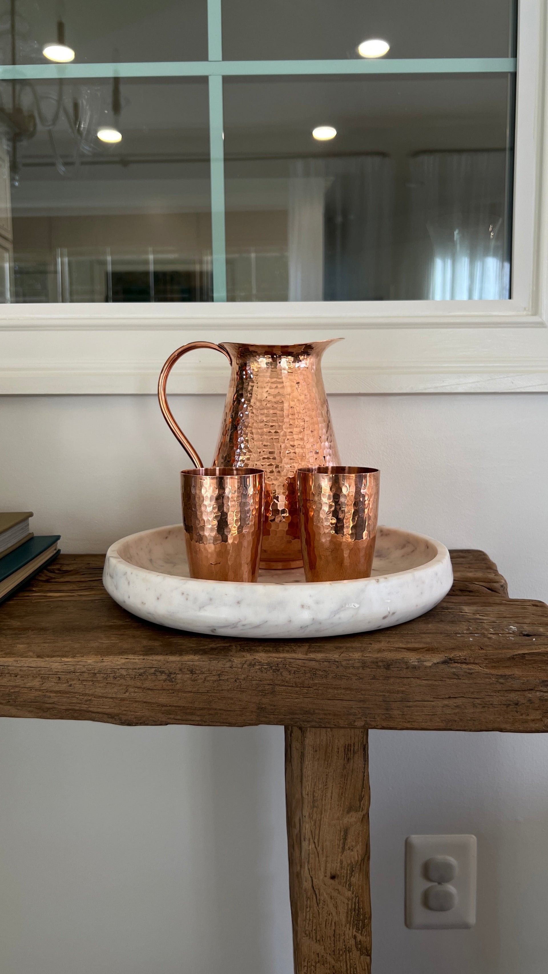 Bisotun Copper Water Pitcher - in use
