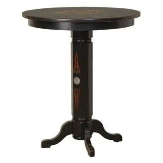 JD Wood Pub Table & Stool Set - TN Charcoal Finish - detail view
